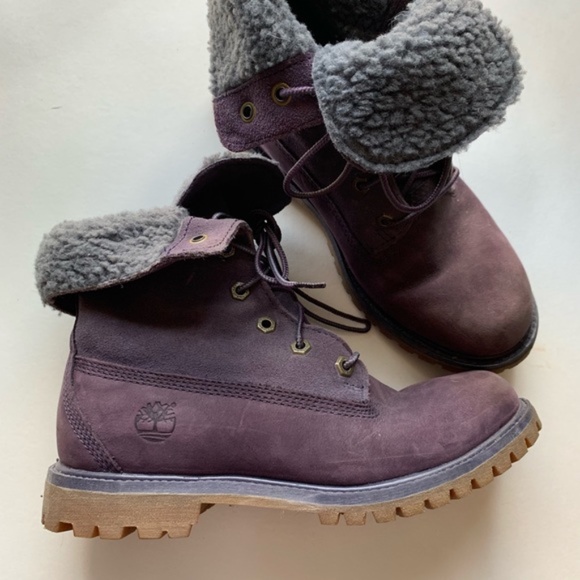 mauve timberland boots